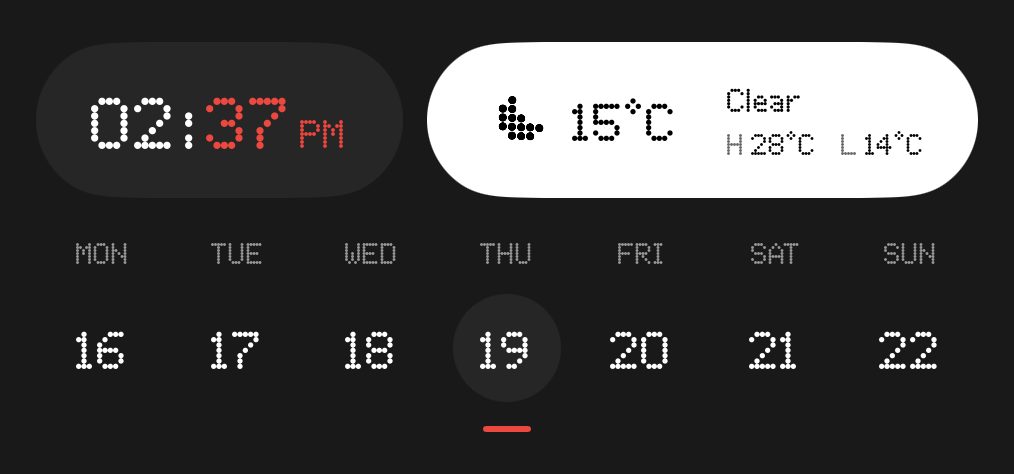 Void Widgets homescreen showcase