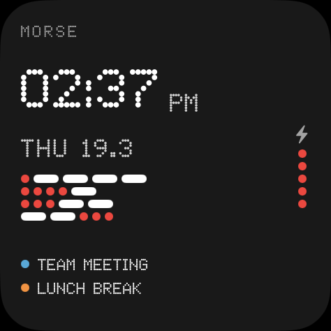 Morse Clock Widget
